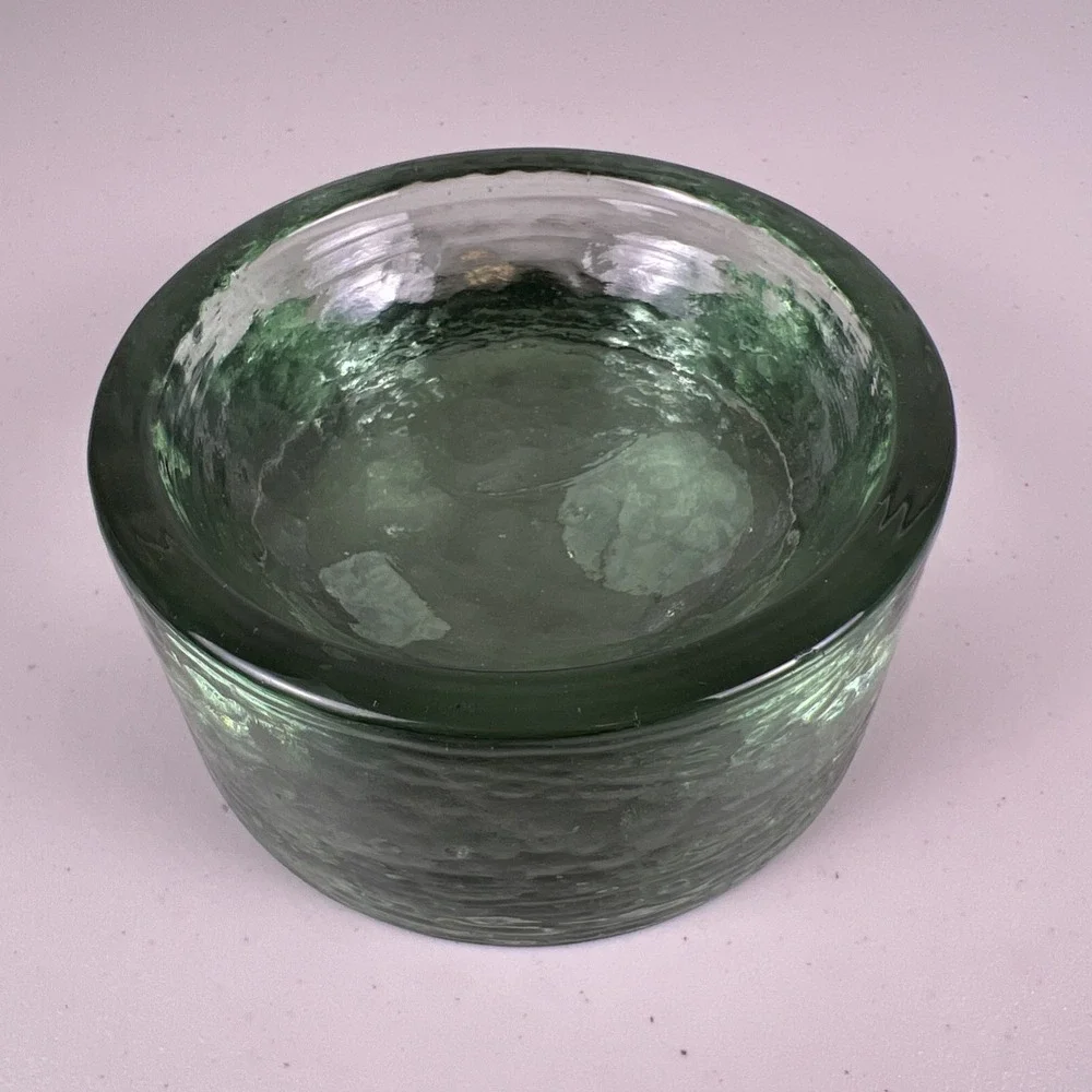 Pottery Barn recycled glass pillar holder Mexican Glass READ